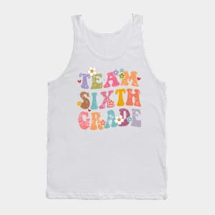 Team Sixth Grade Groovy Back to School Gifts Teacher Student Tank Top